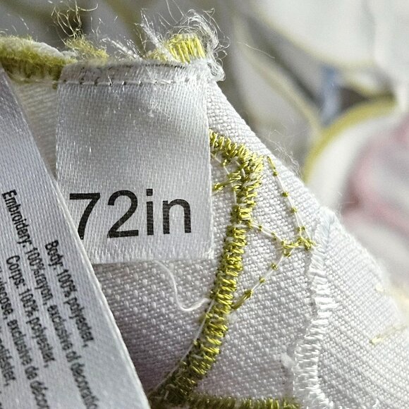 Sam Hedaya Table Runner Cutwork Floral Embroidered 72 in Pastel Lightweight - Picture 3 of 10